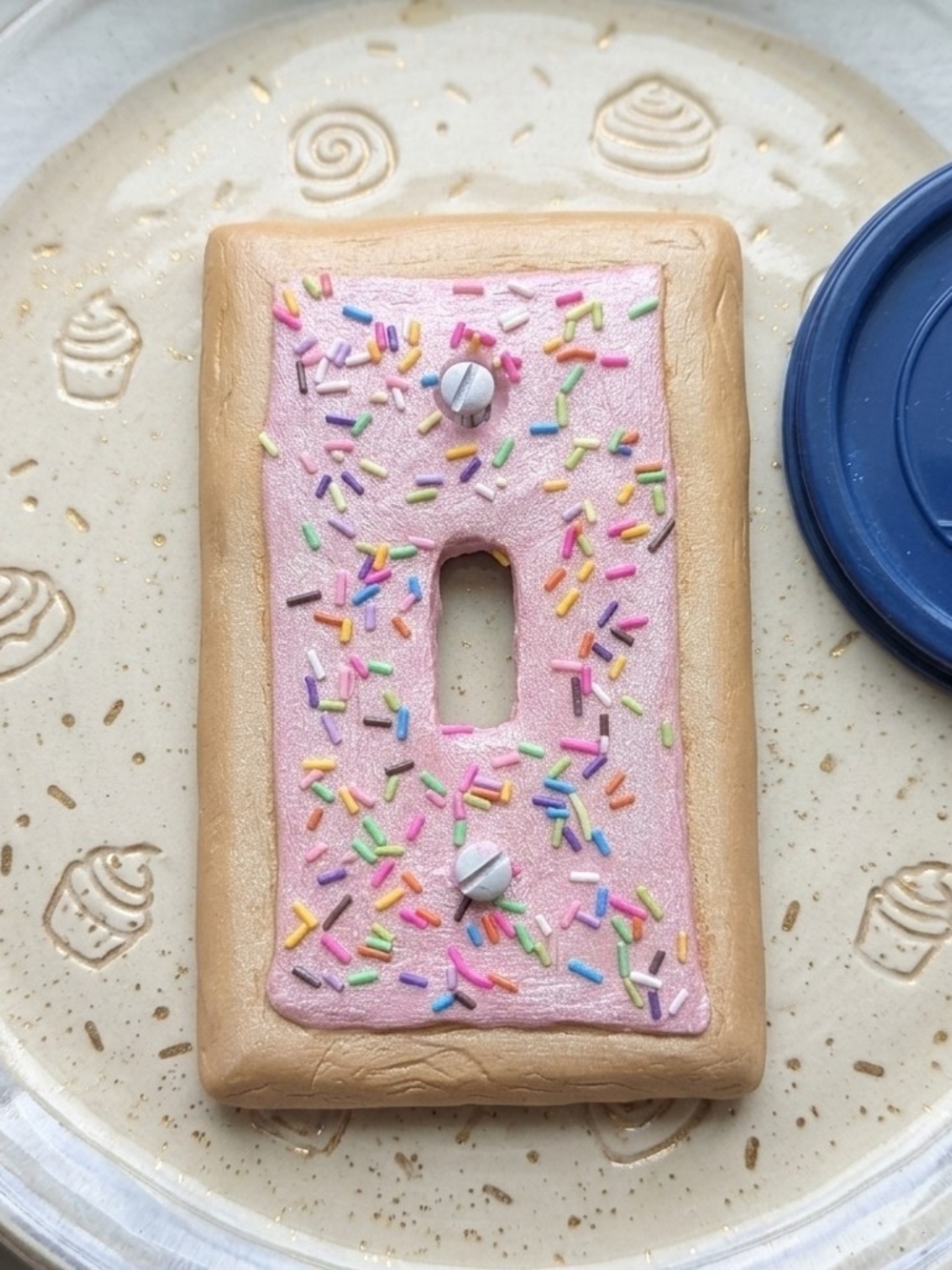 Pink Sprinkle Light Switch Cover Plate